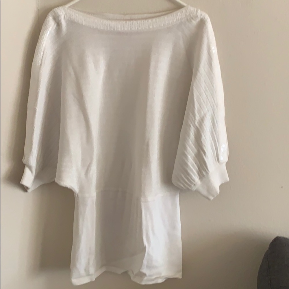 White Batwing Tunic Mini